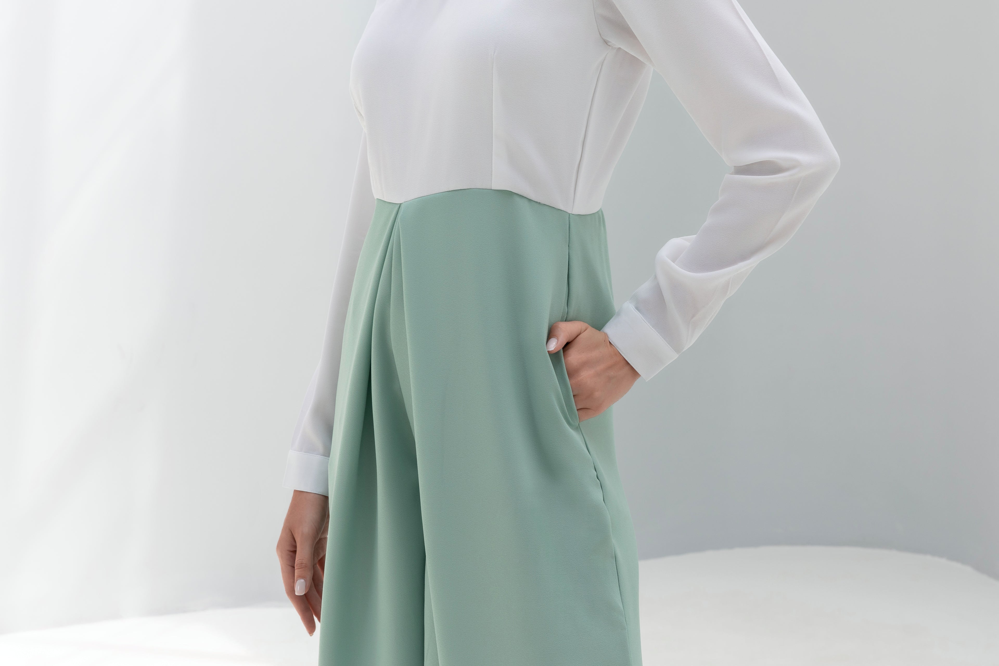 Mandarin Collar Jumpsuit