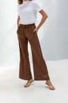 Mid-waist Flowing Silk Trousers