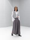 Wide-leg mid-waist tailored Trousers
