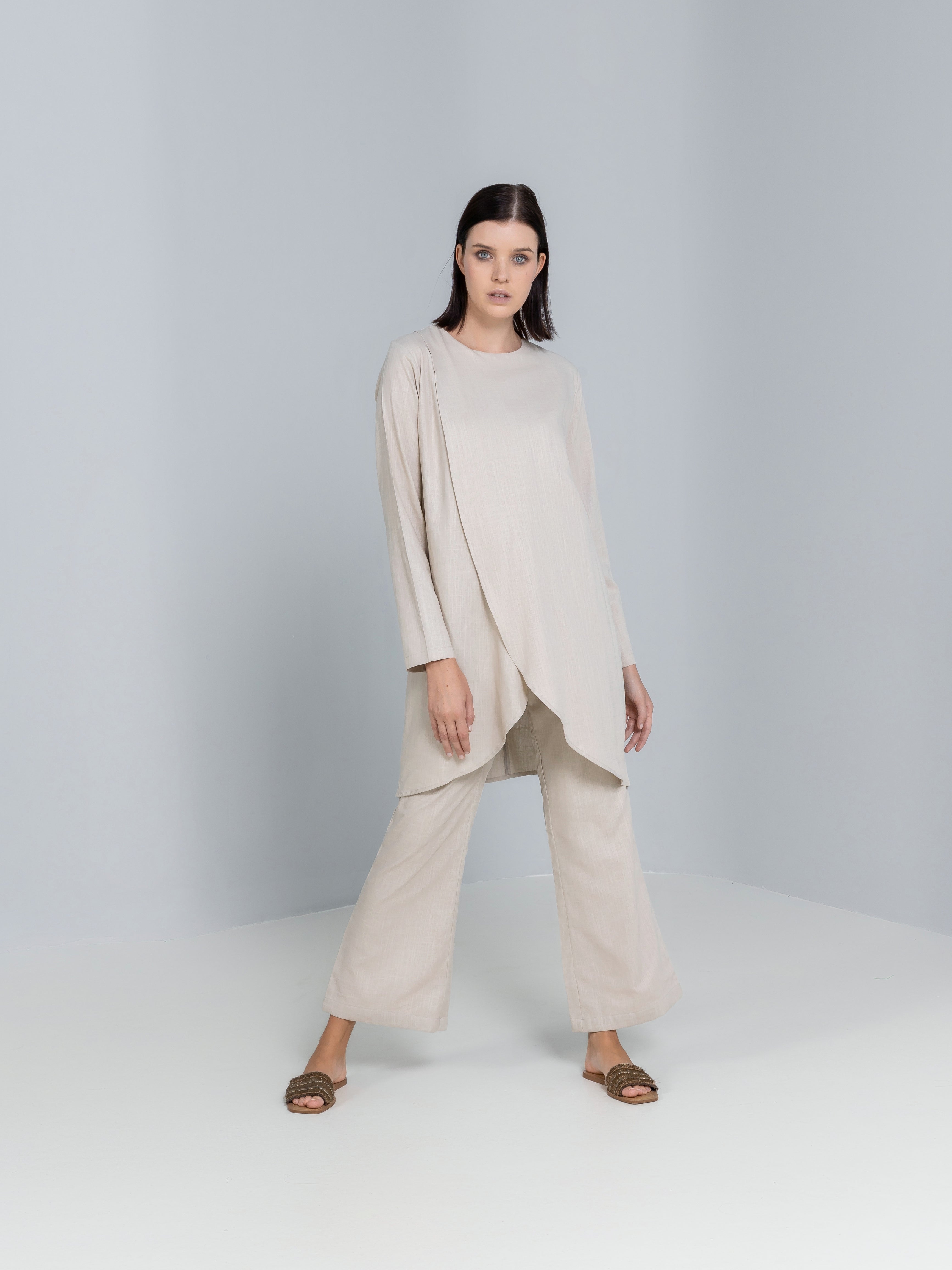 Flare Linen Trousers
