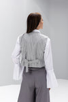Wide-leg mid-waist tailored Trousers