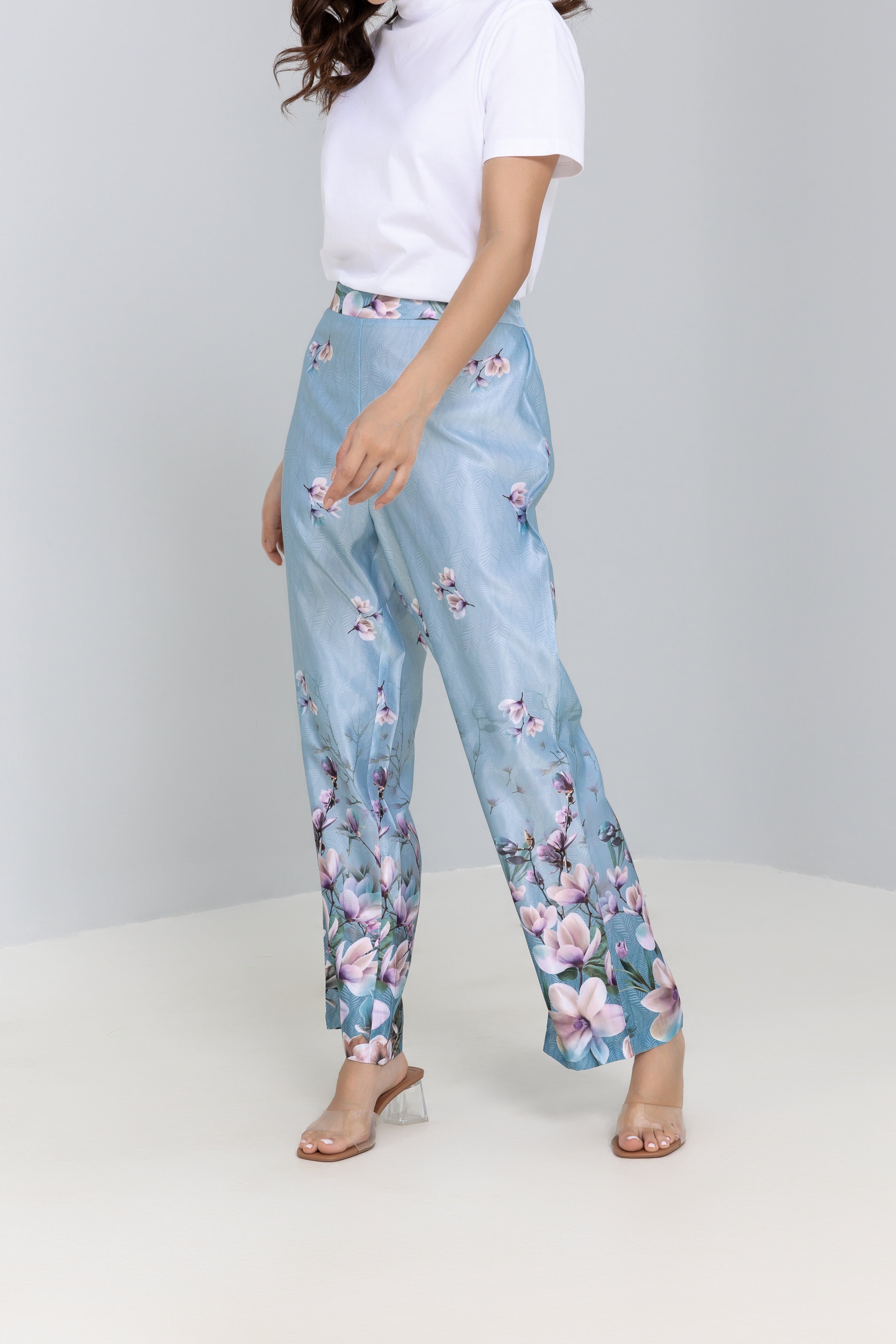 Floral Print Trousers