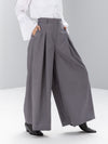 Wide-leg mid-waist tailored Trousers
