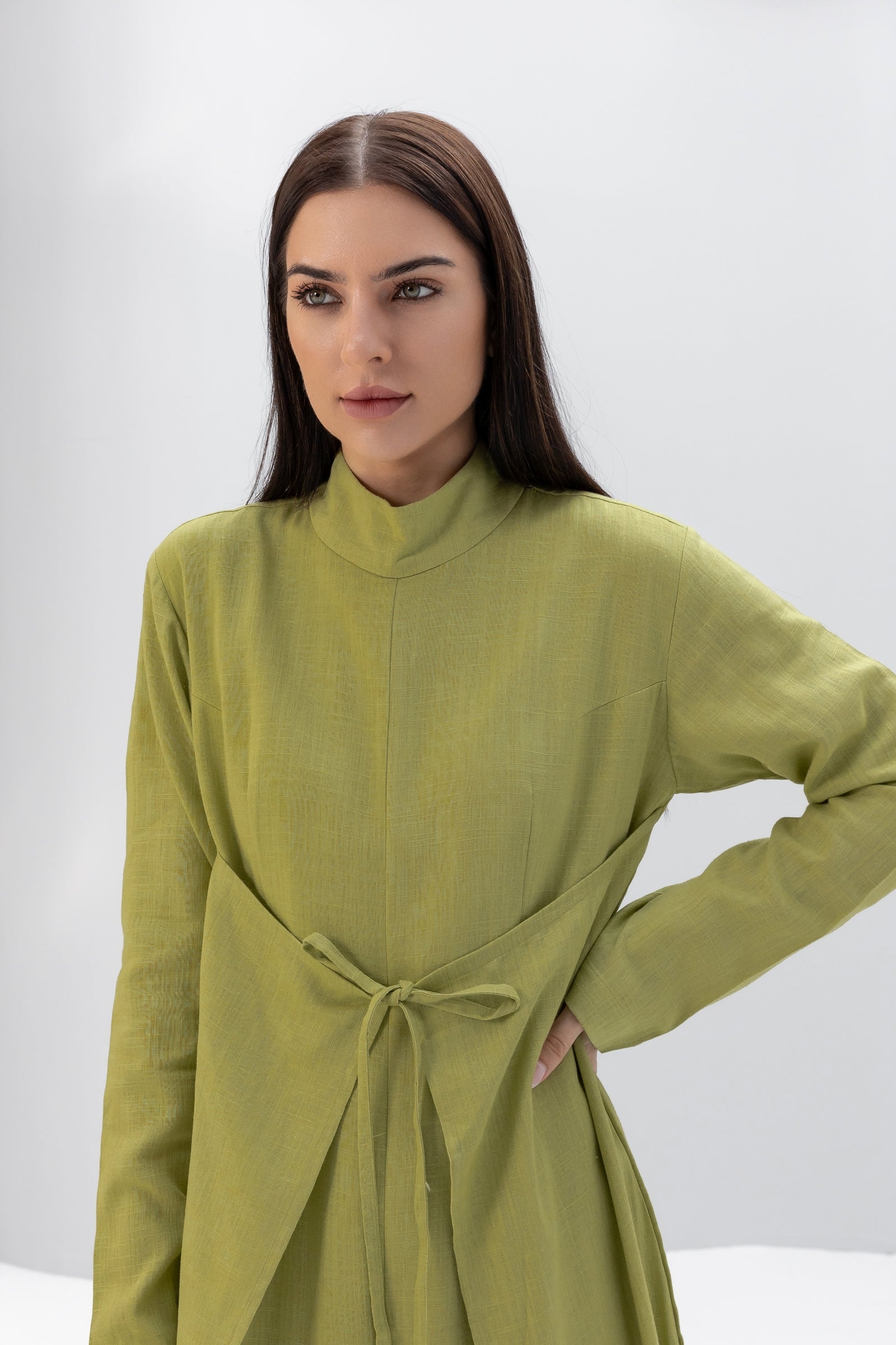 Linen Front Wrapped Jumpsuit