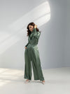 Wide leg Satin Trousers