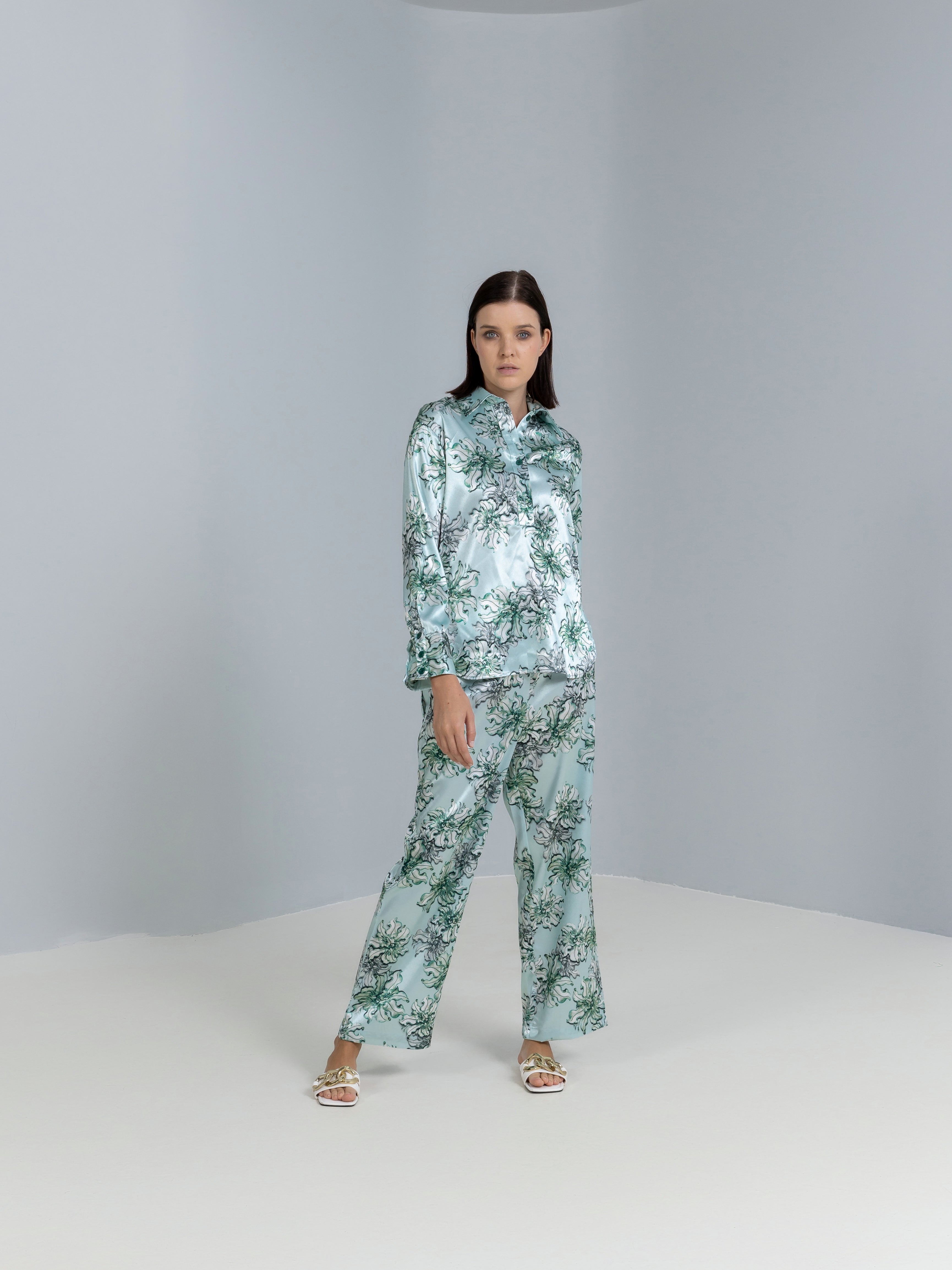 Flowing Printed Trousers