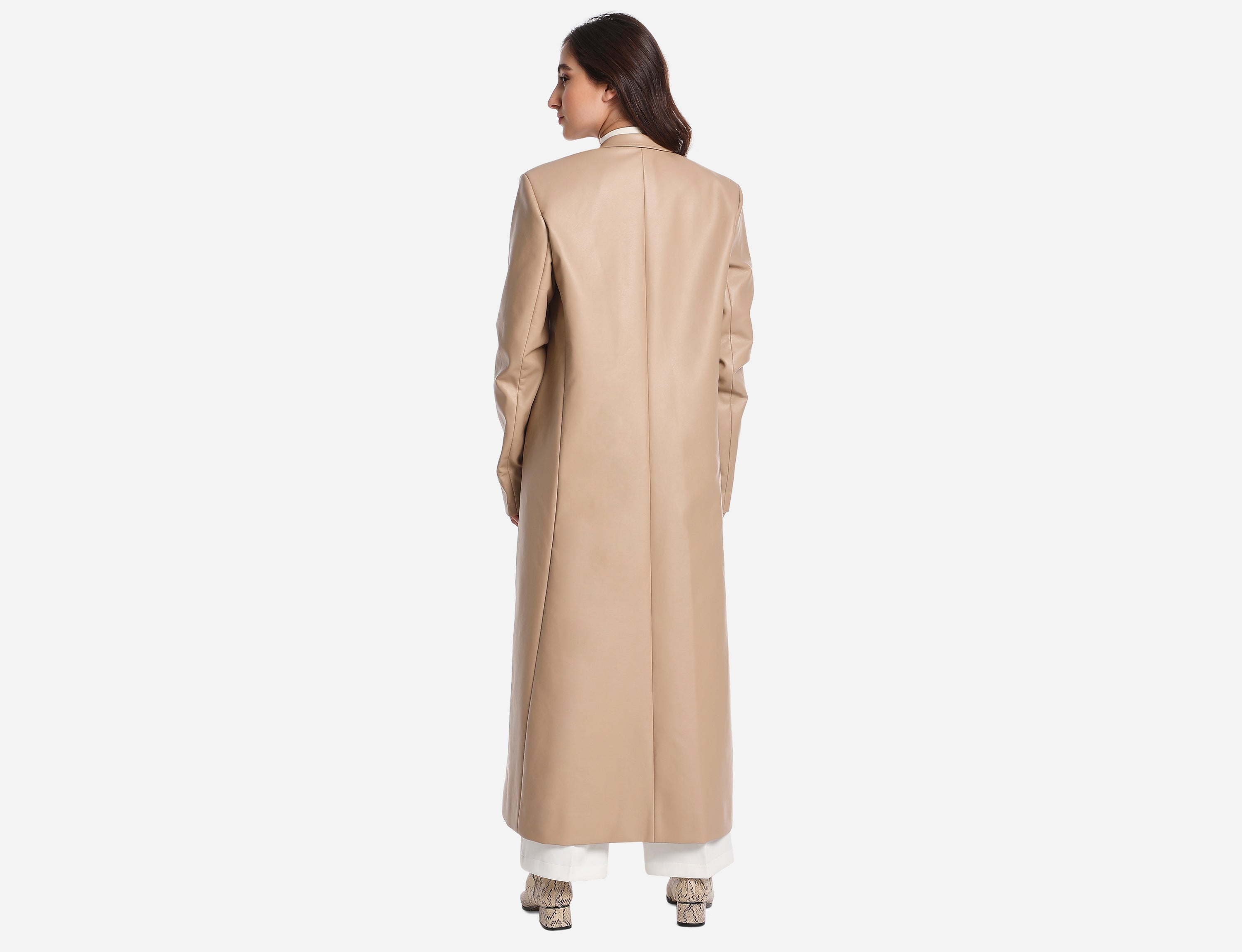 Faux Leather Coat