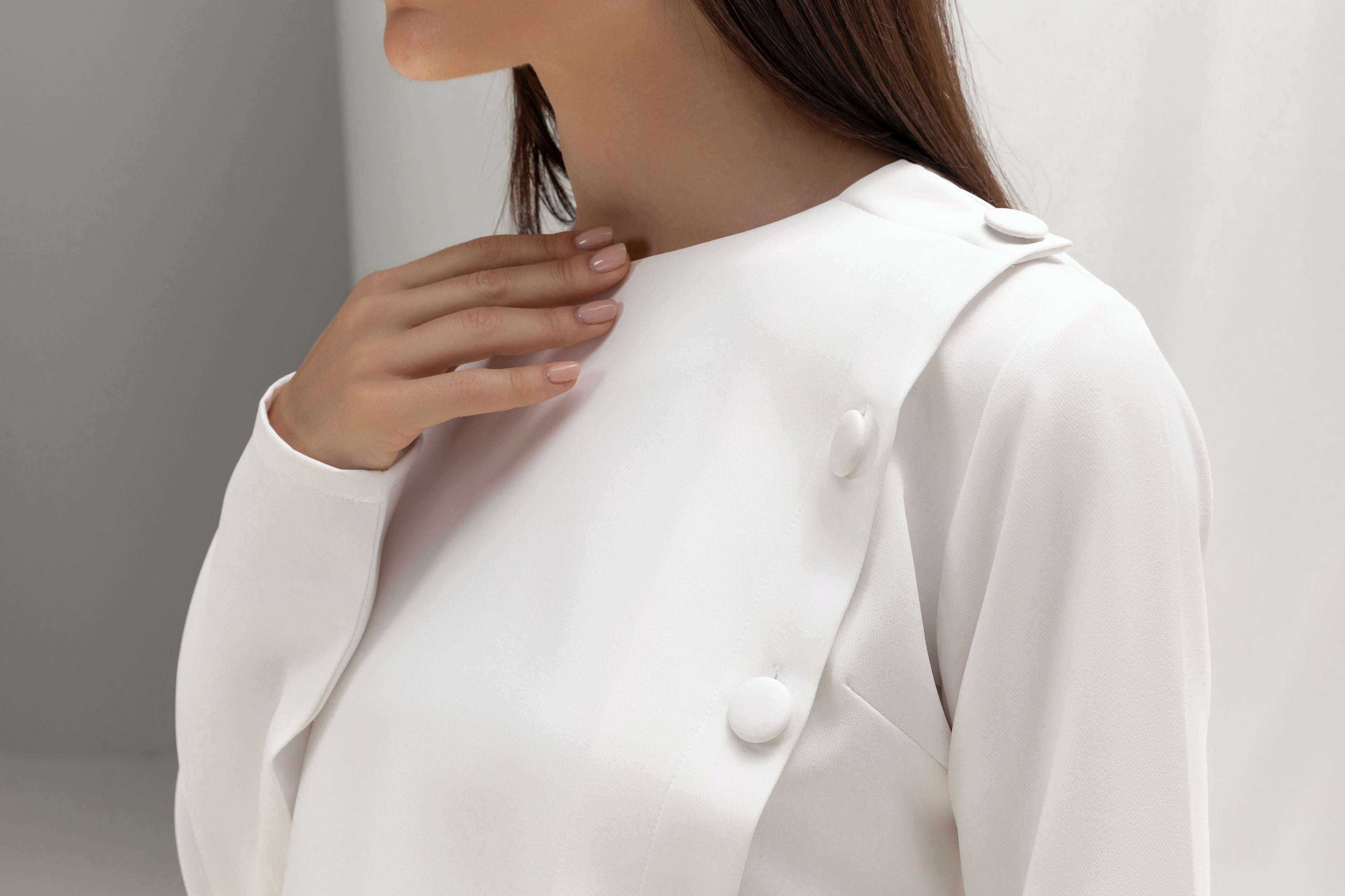 Buttoned Asymmetric Blouse