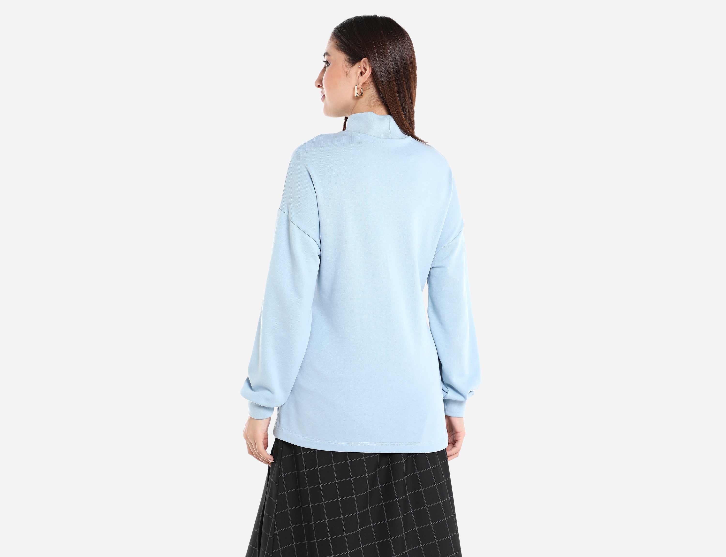 High neck Blouse with belt