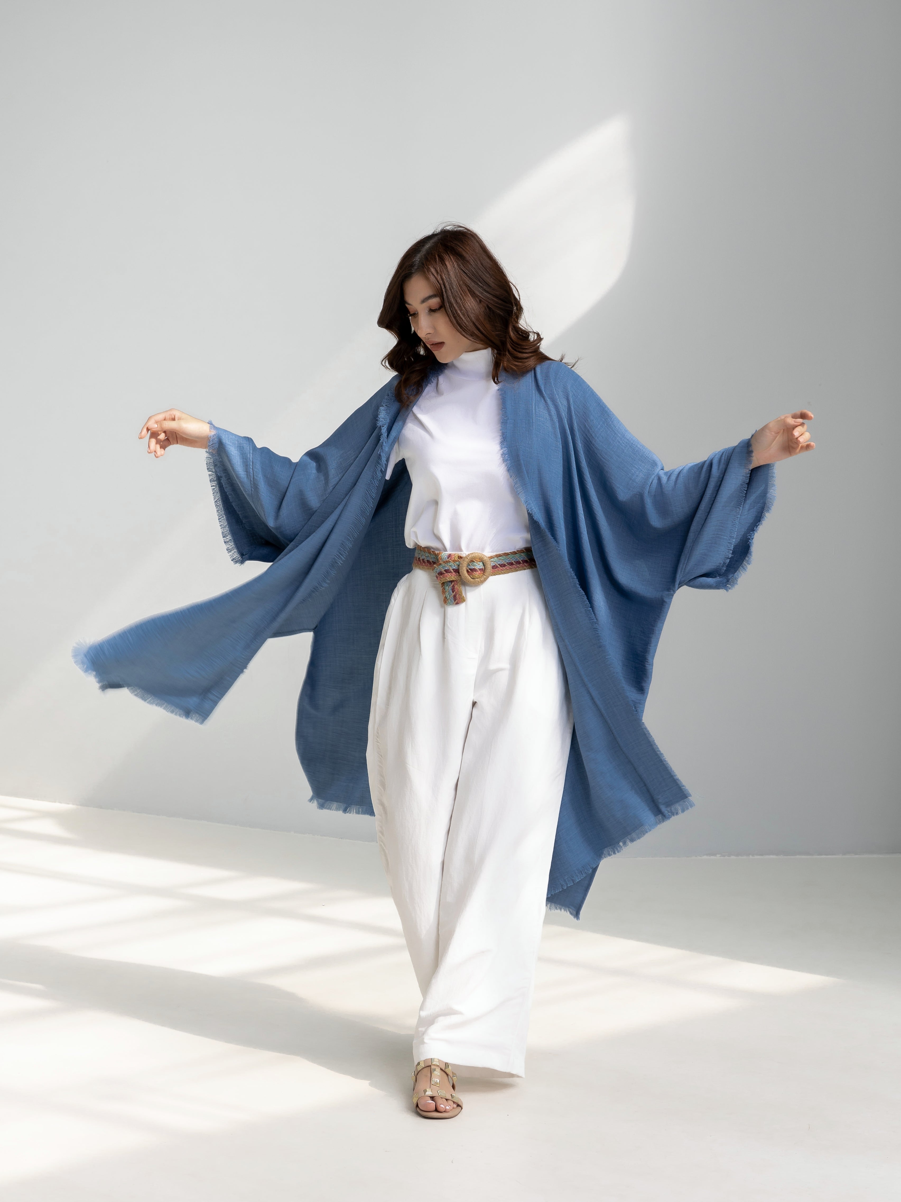 Linen Cardigan with fringes