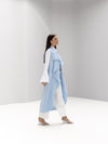 Drap collar sleeveless Long Cardigan