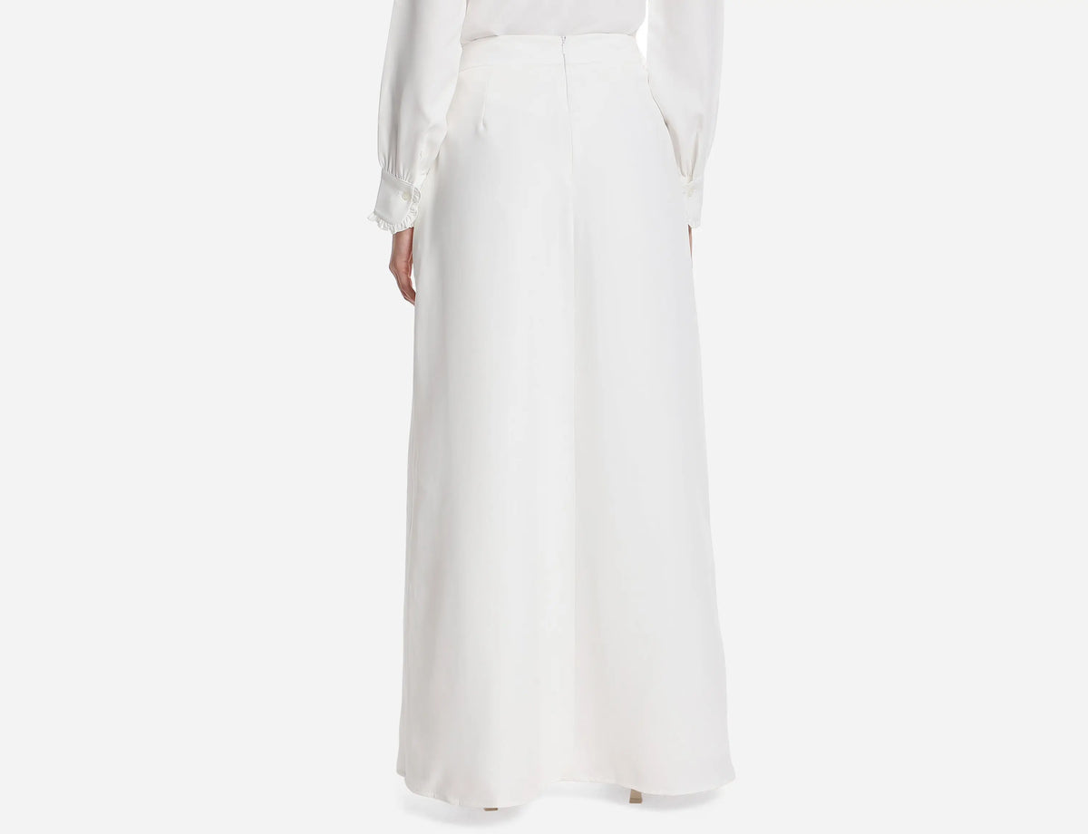 Wide leg pants with overlay skirt