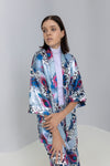 Printed Satin Kimono