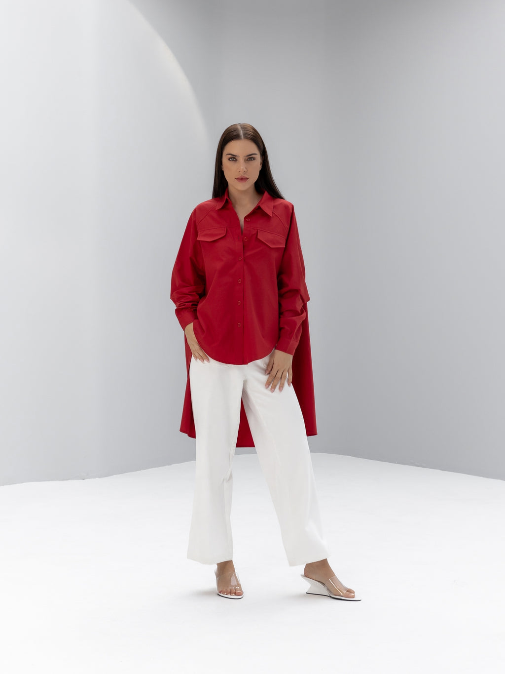 High low oversized shirt