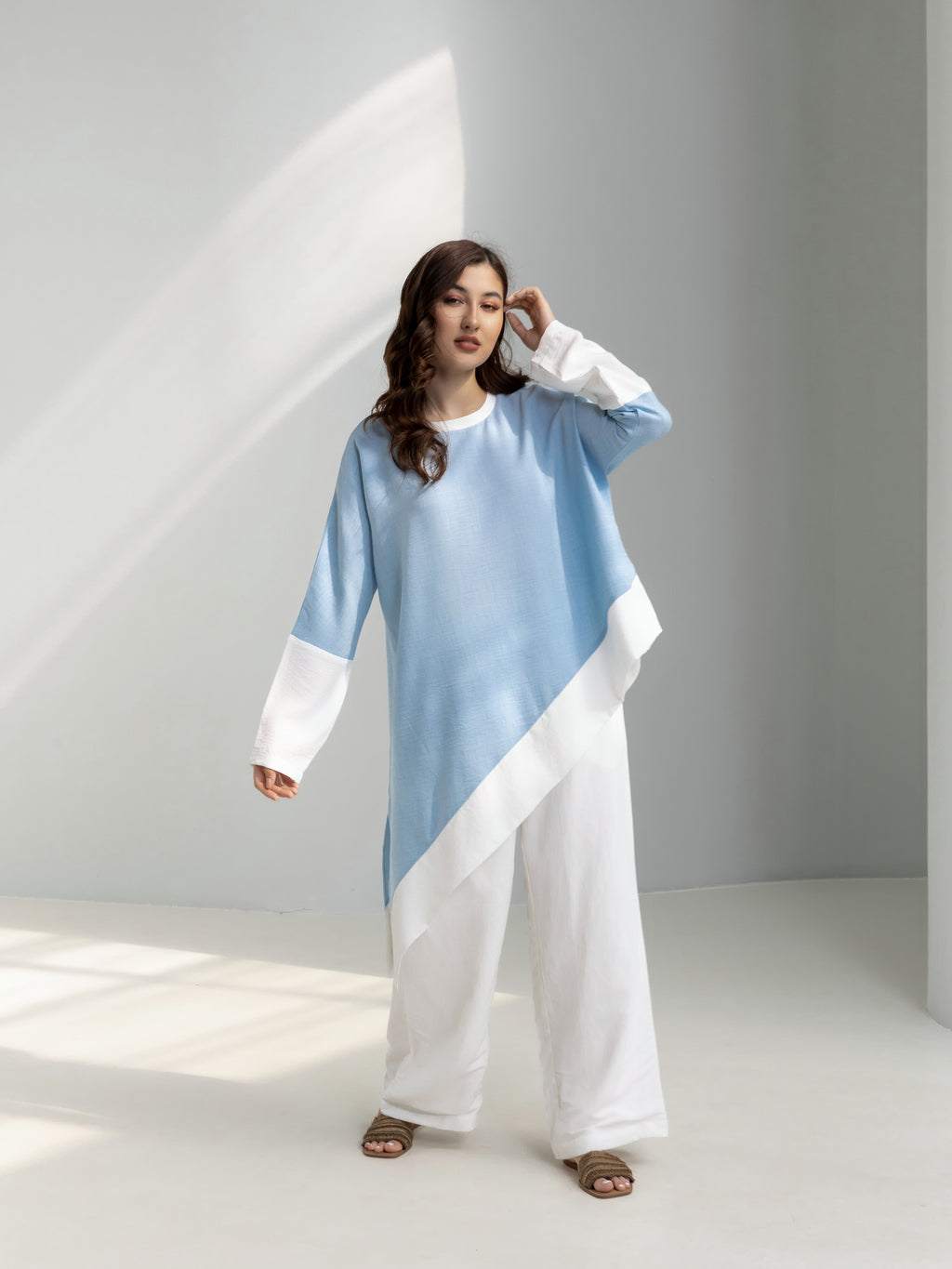 Asymmetric Linen Top