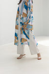 Printed Satin Silk Cardigan