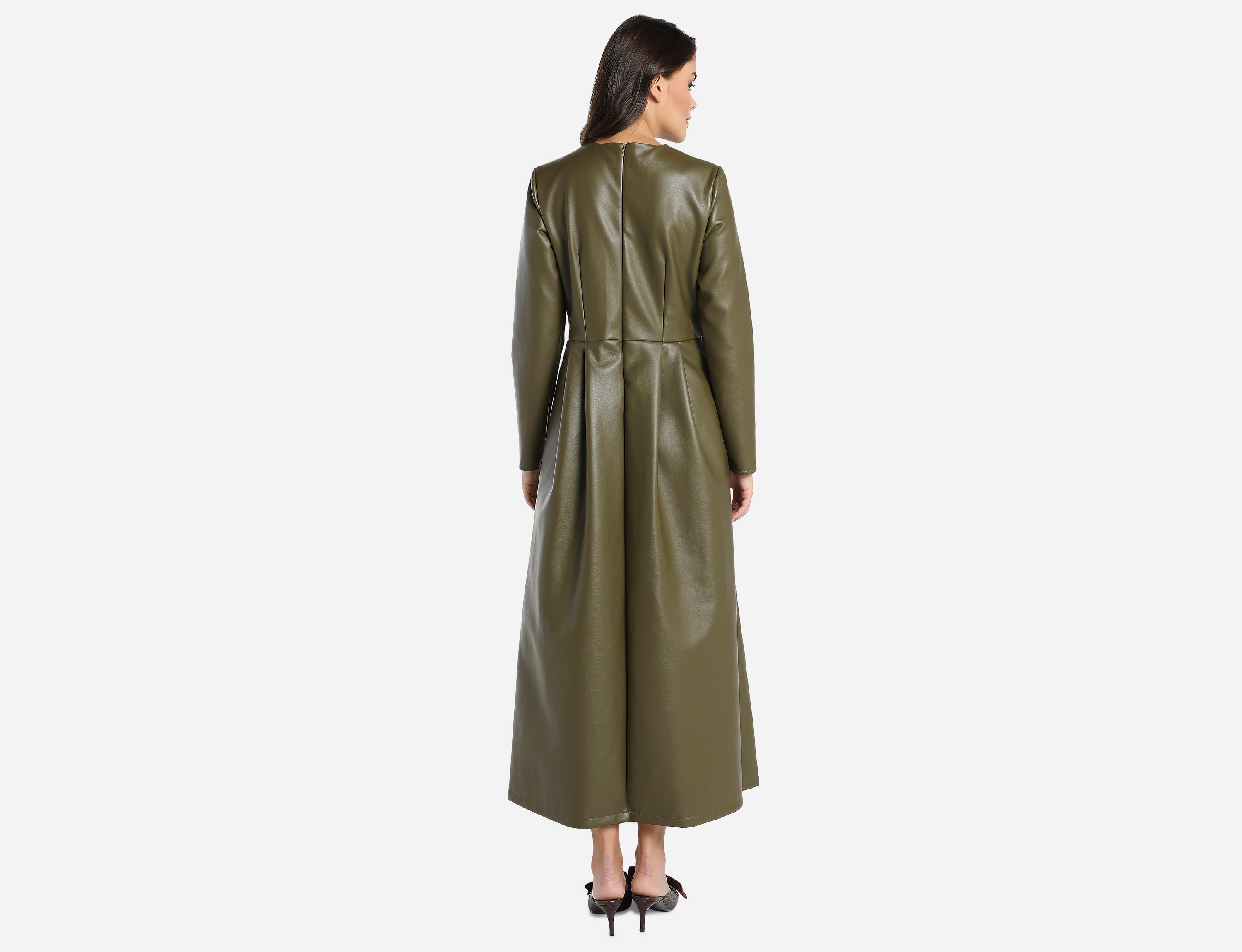 Faux Leather Dress