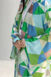 Printed Satin Silk Cardigan