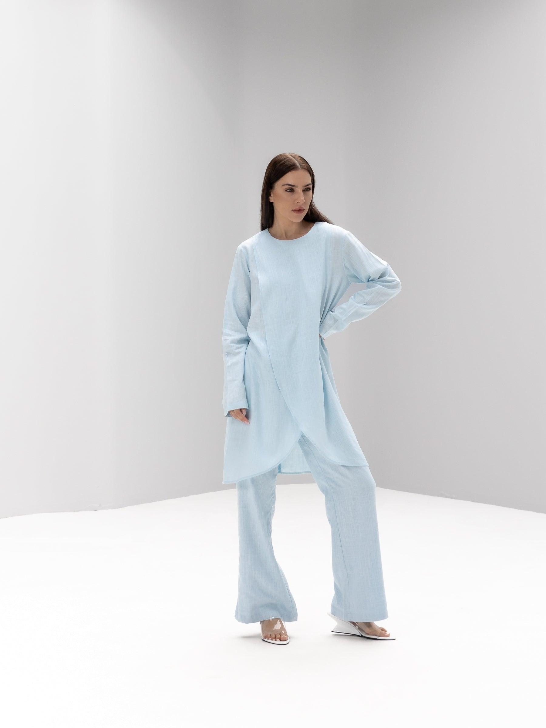 Flare Linen Trousers