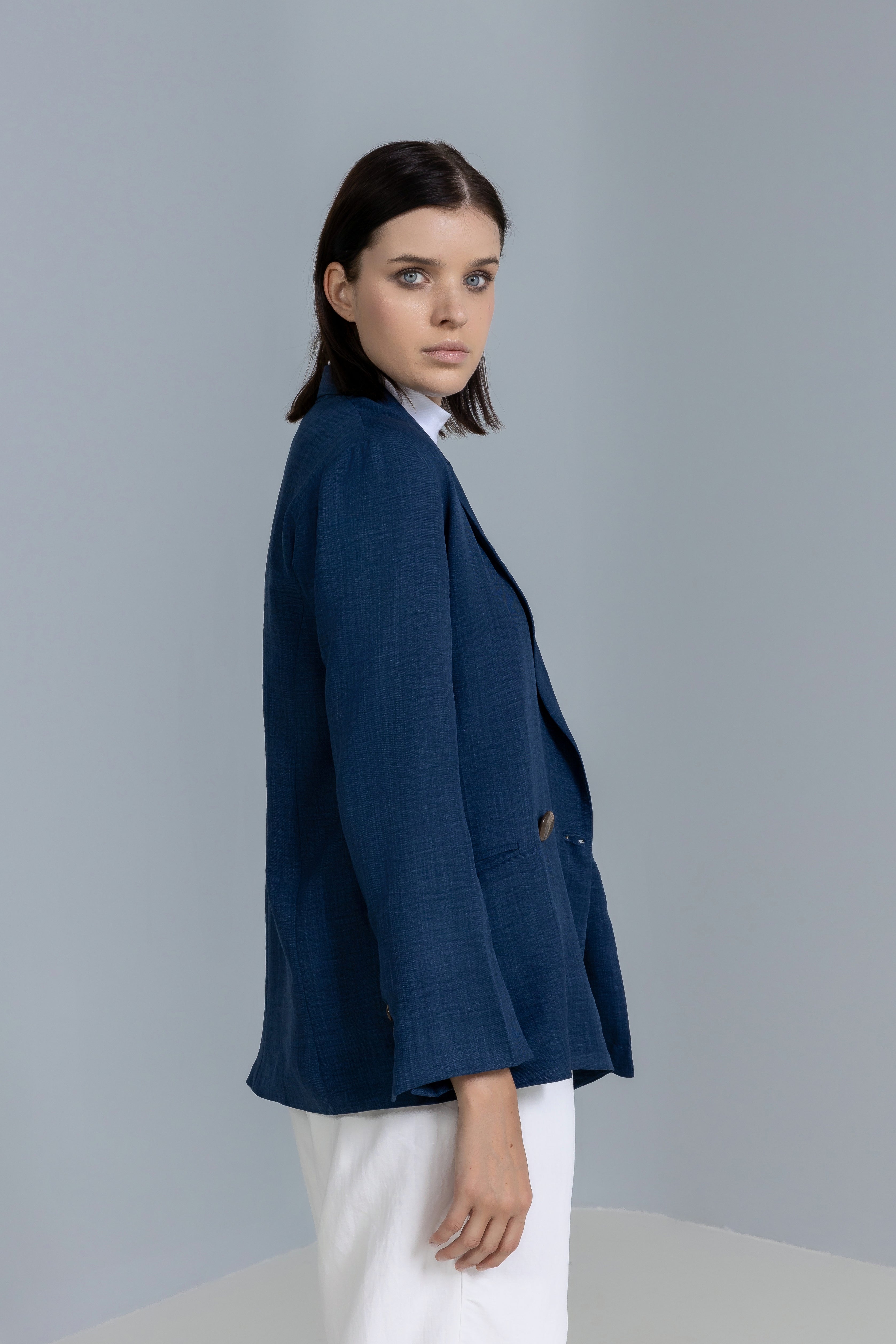 Loose-fit Linen Blazer