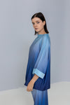 Oversized Ombre Satin Silk Top