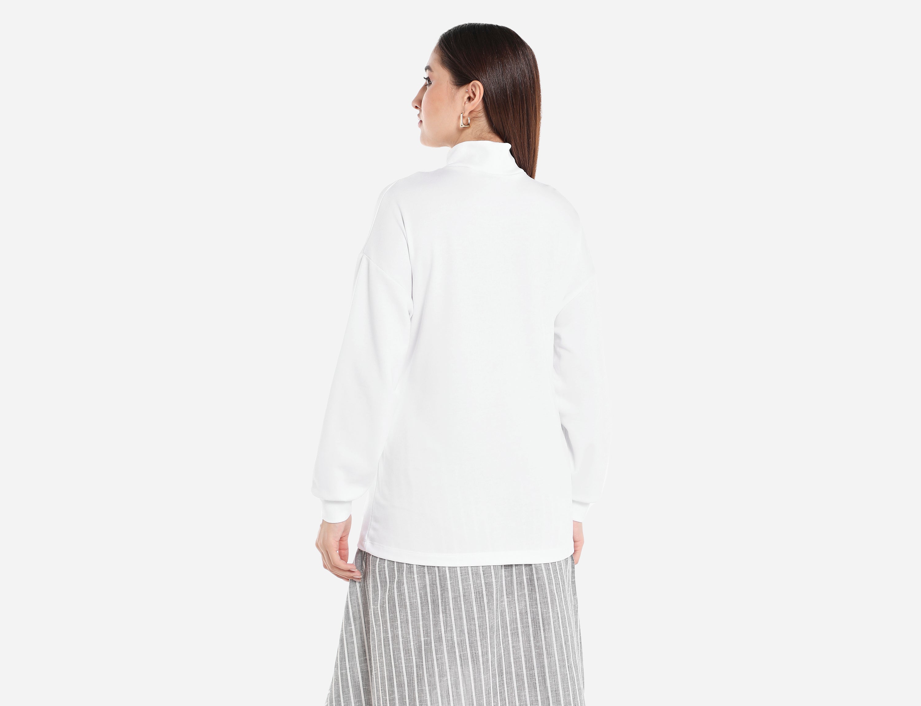 High neck Blouse with belt
