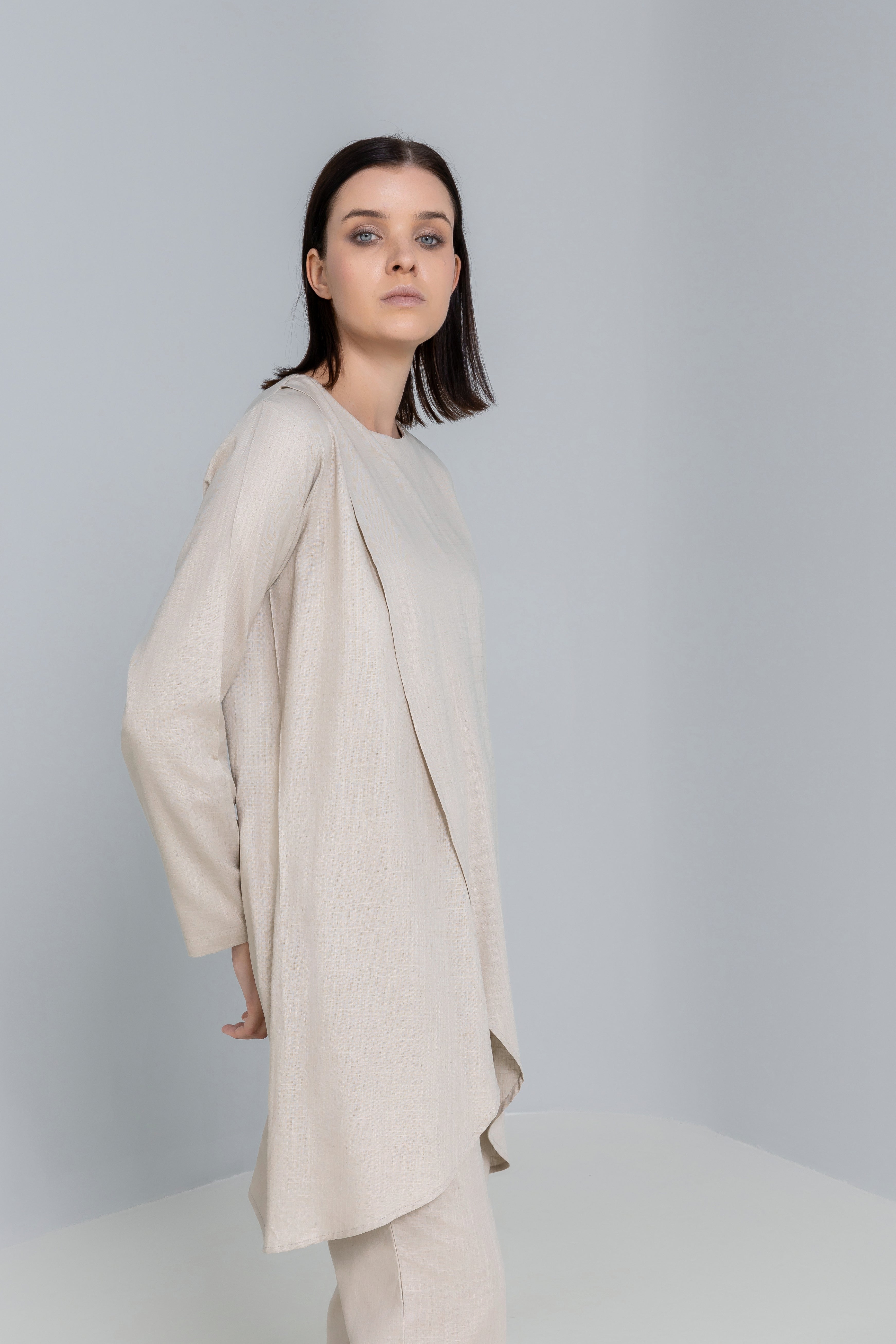 Linen Cross over Top