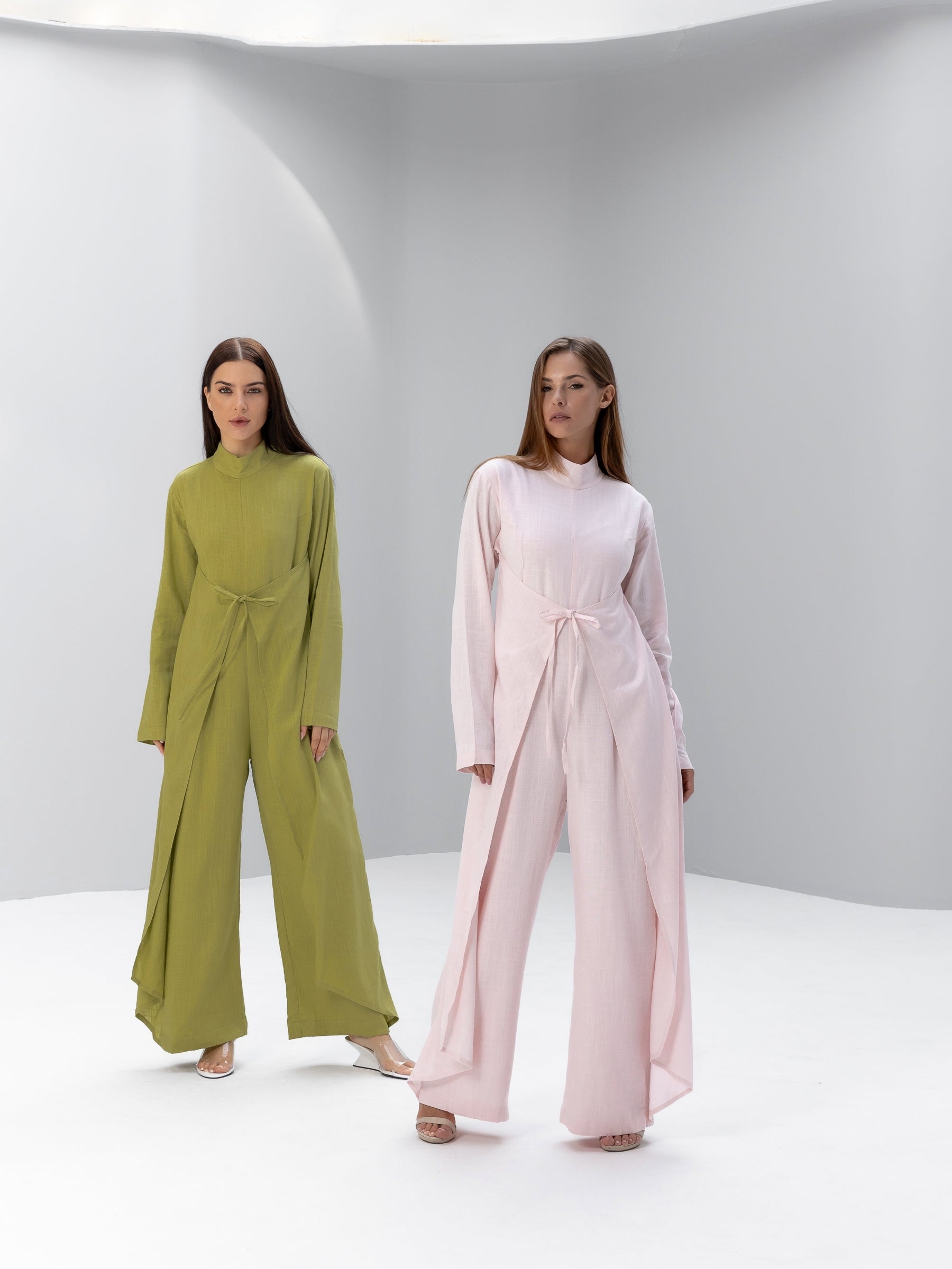 Linen Front Wrapped Jumpsuit