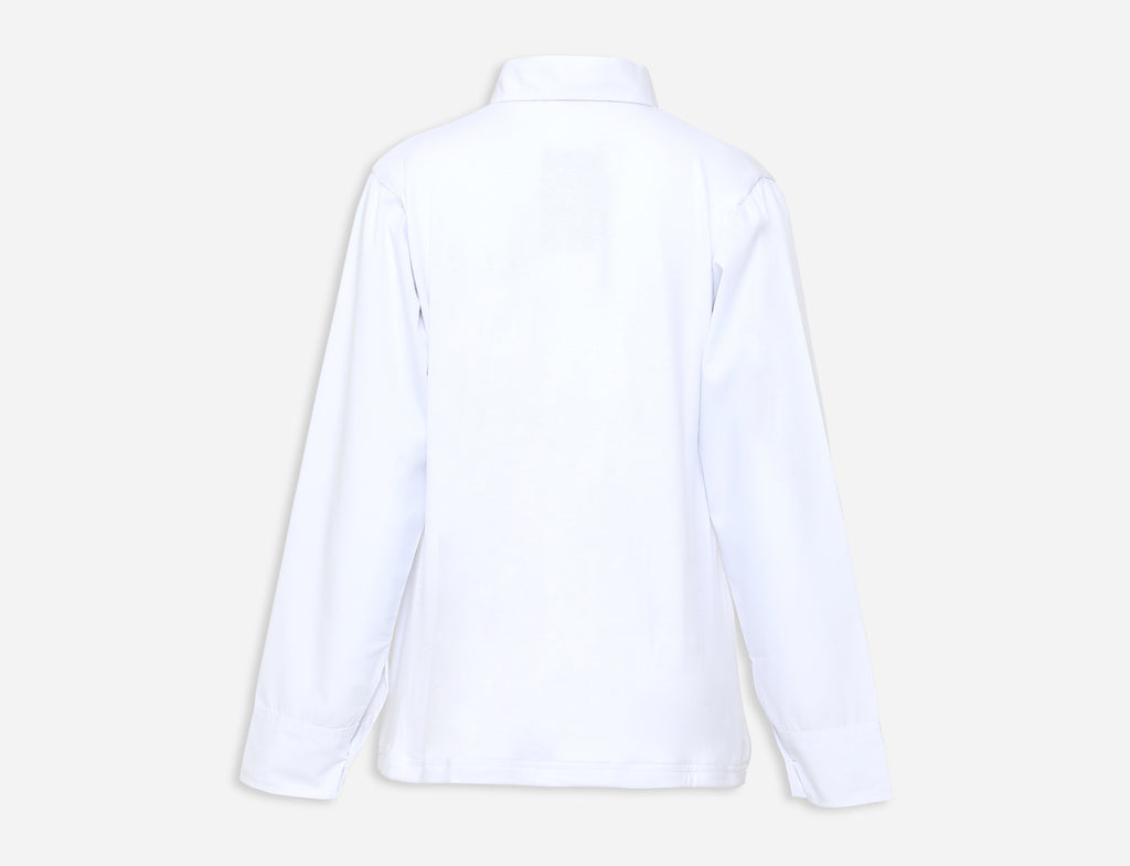 Collar top with shirt sleeves