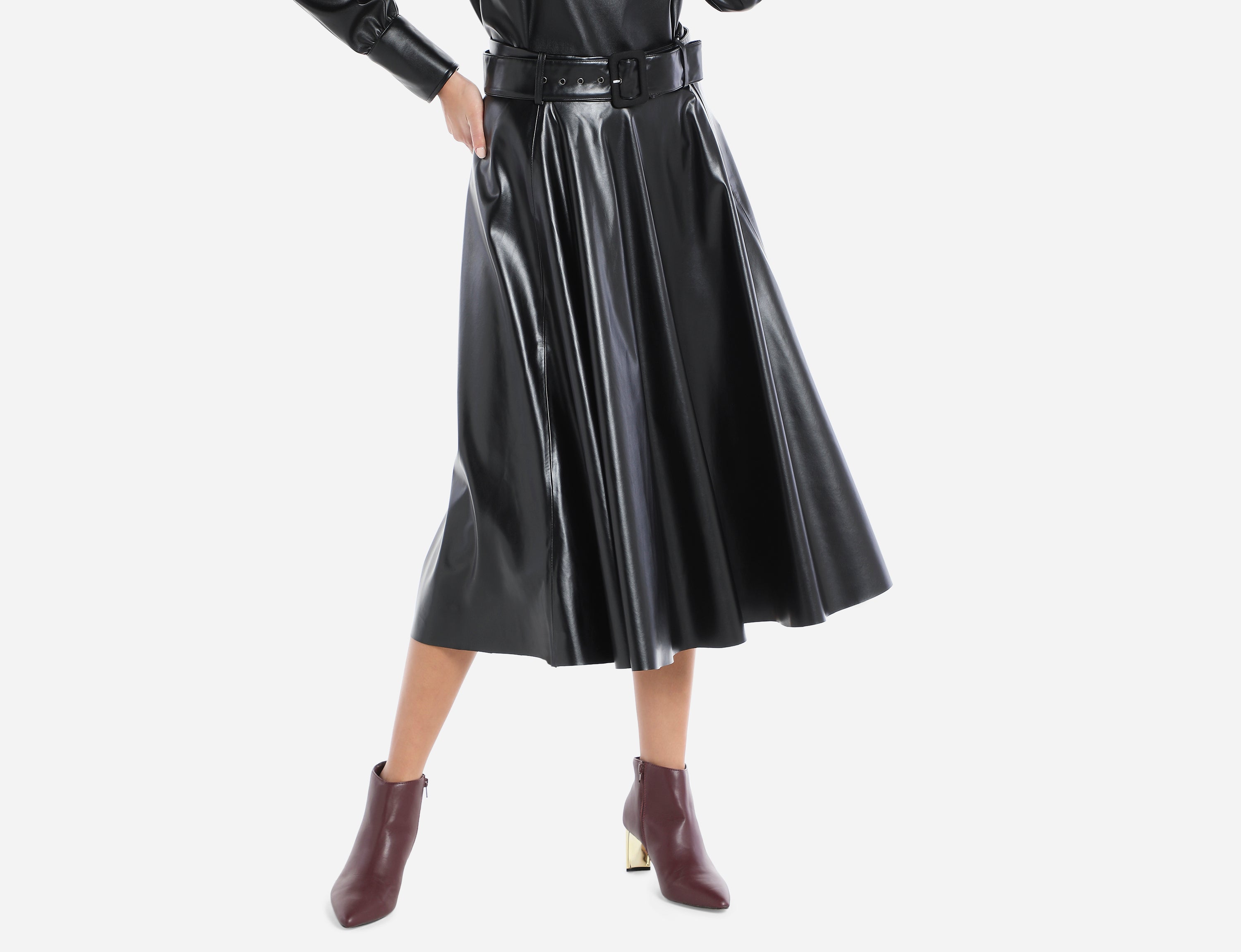 Faux Leather Skirt