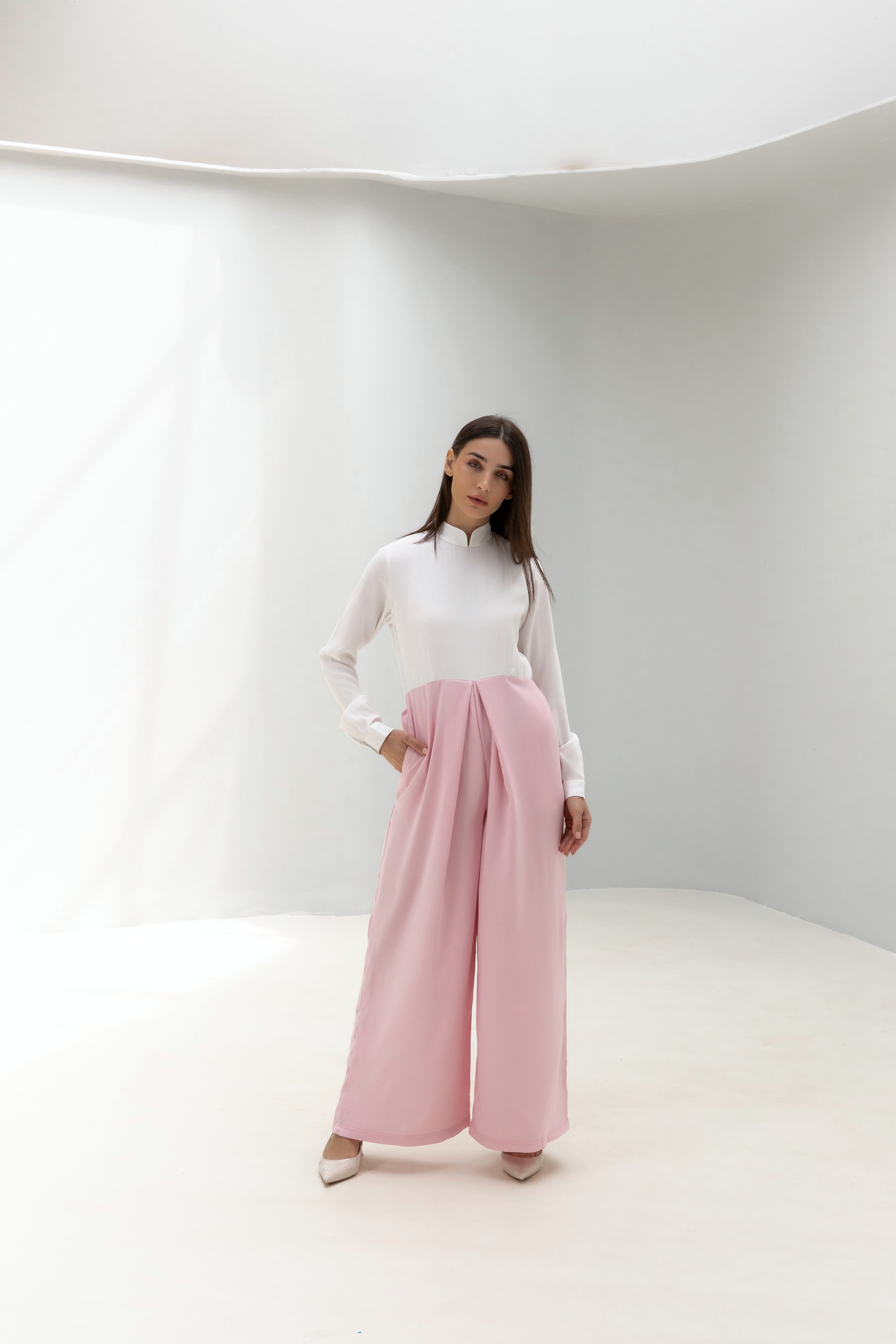 Mandarin Collar Jumpsuit