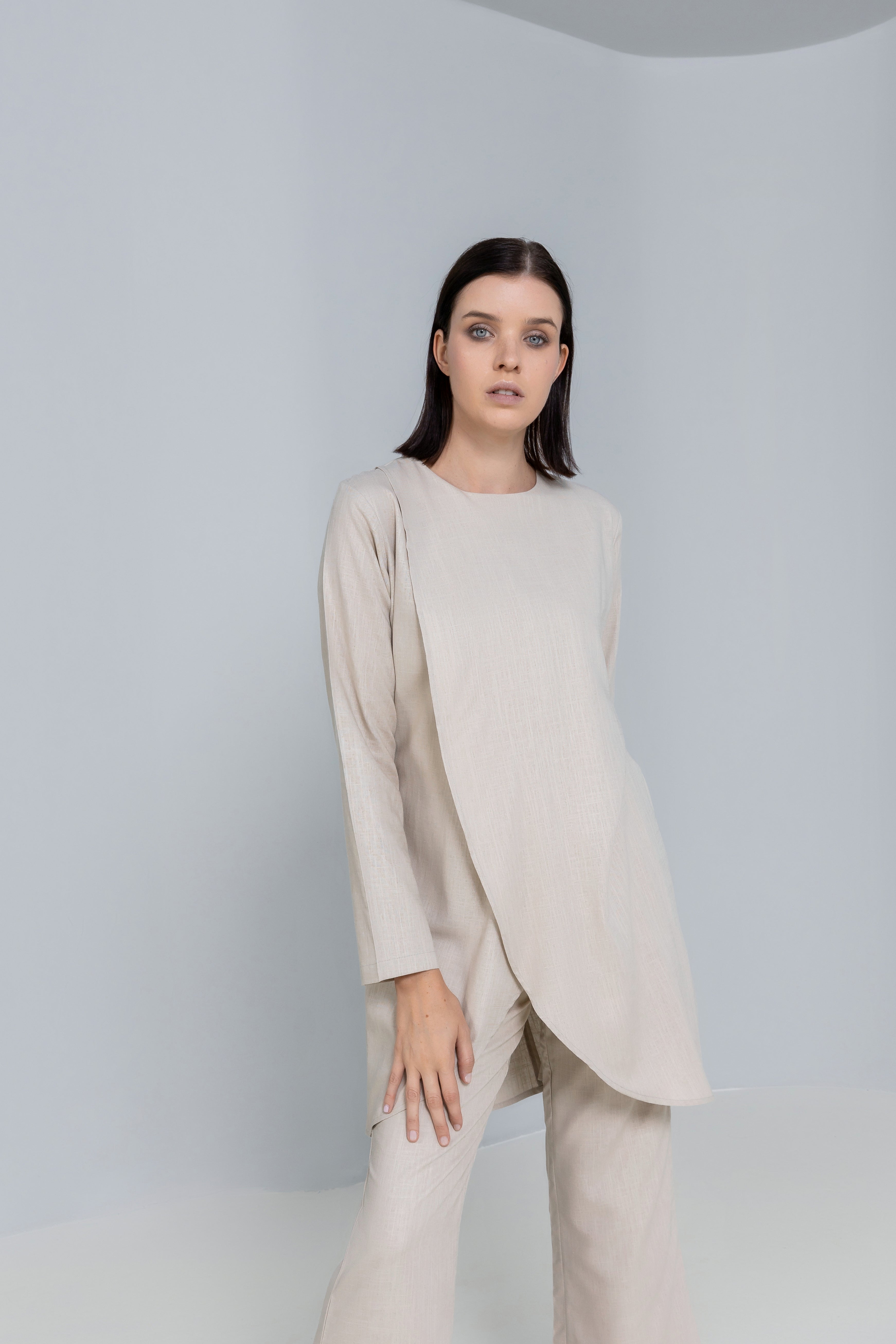 Linen Cross over Top