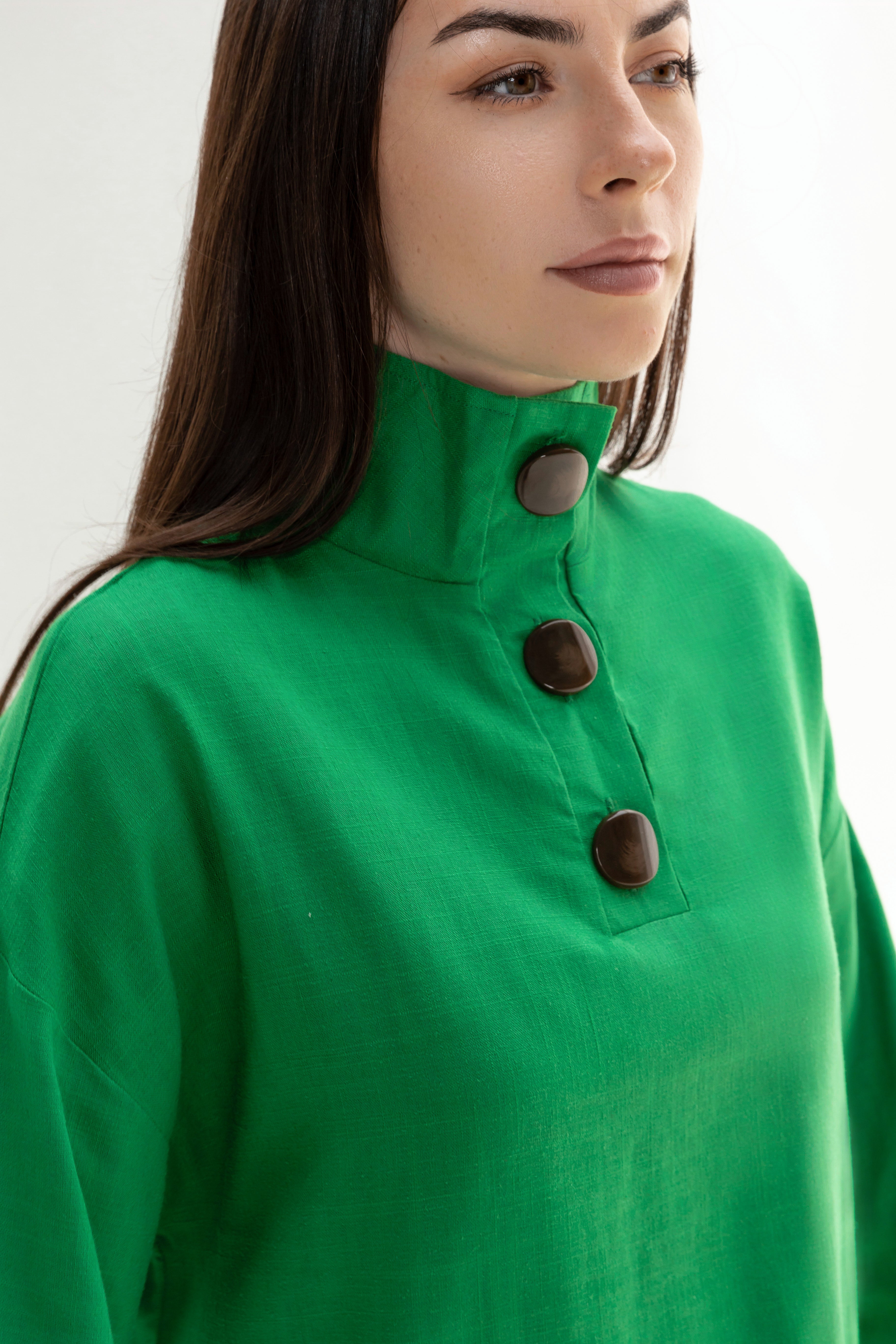 H-line High collar Top