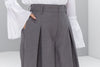 Wide-leg mid-waist tailored Trousers