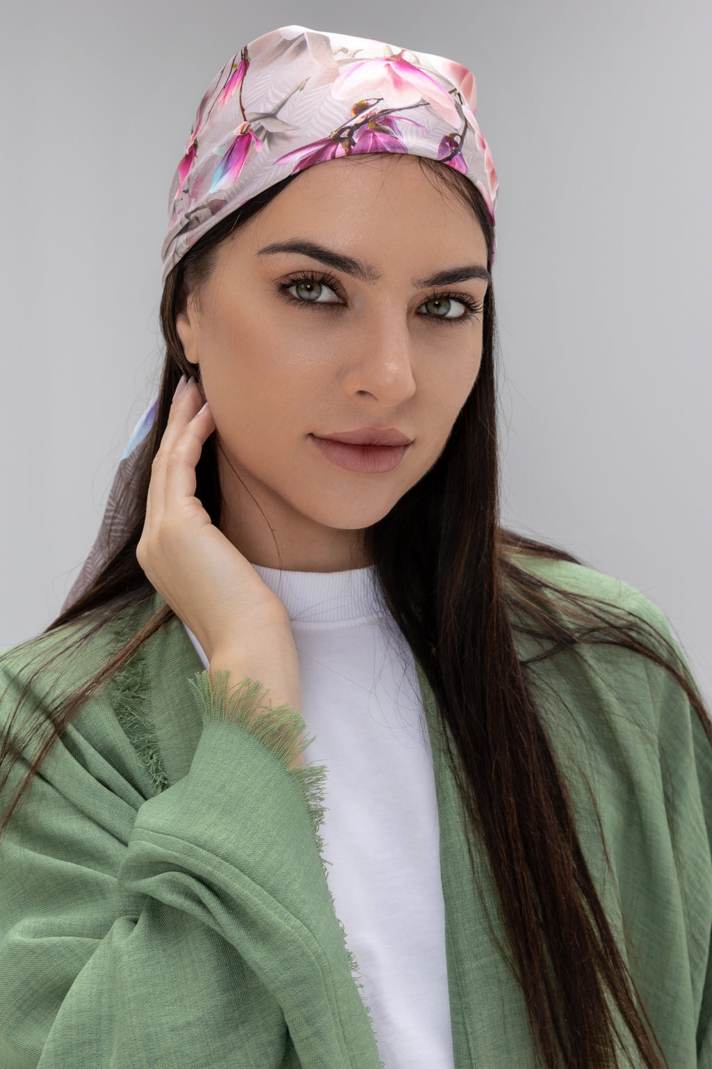 Printed Satin Scarf
