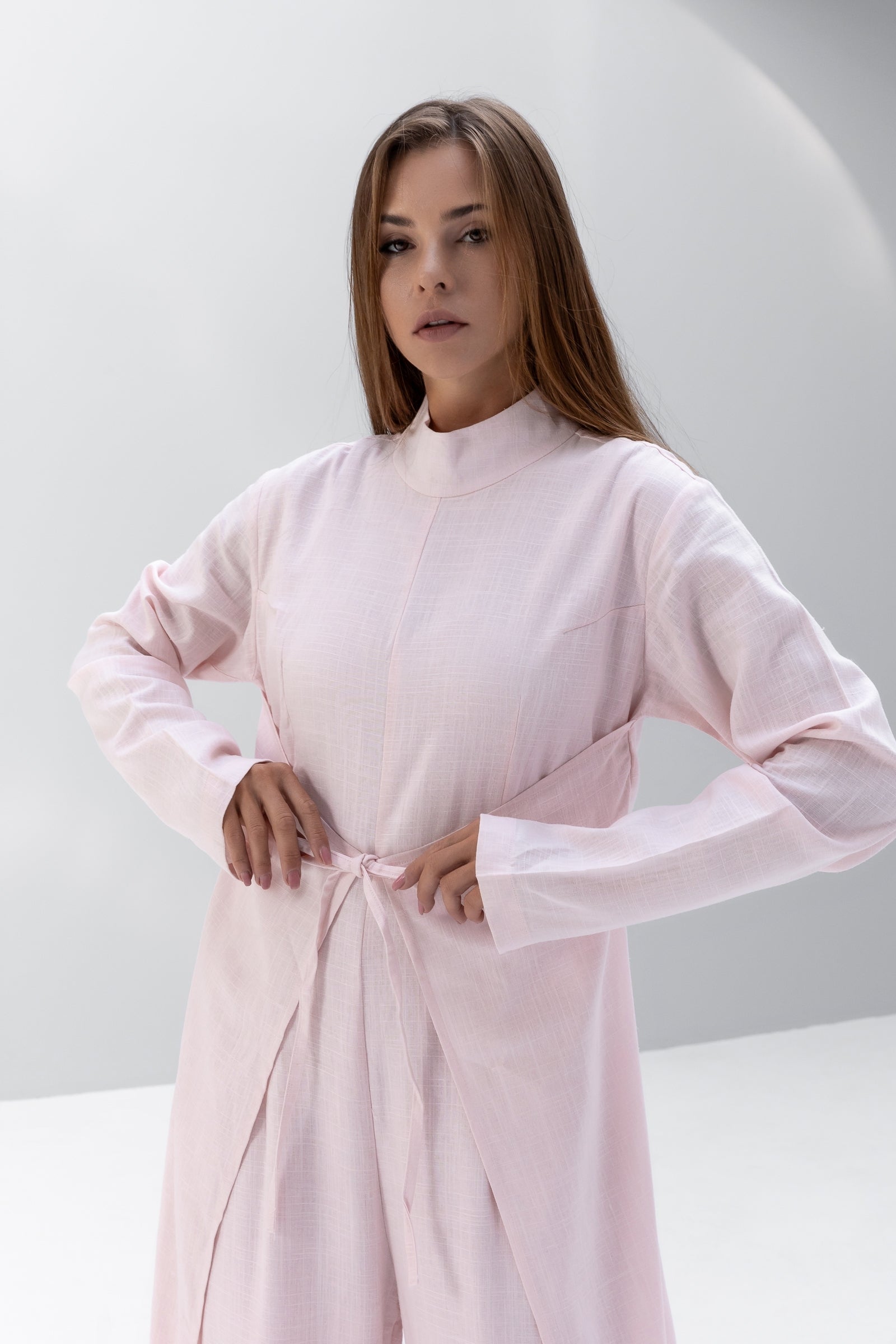 Linen Front Wrapped Jumpsuit