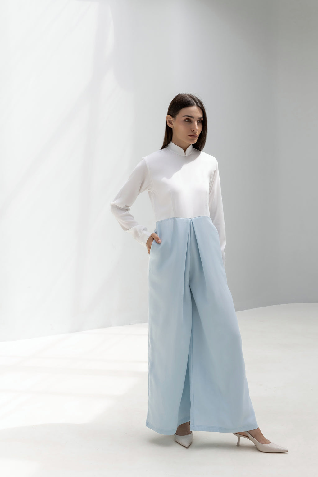 Mandarin Collar Jumpsuit