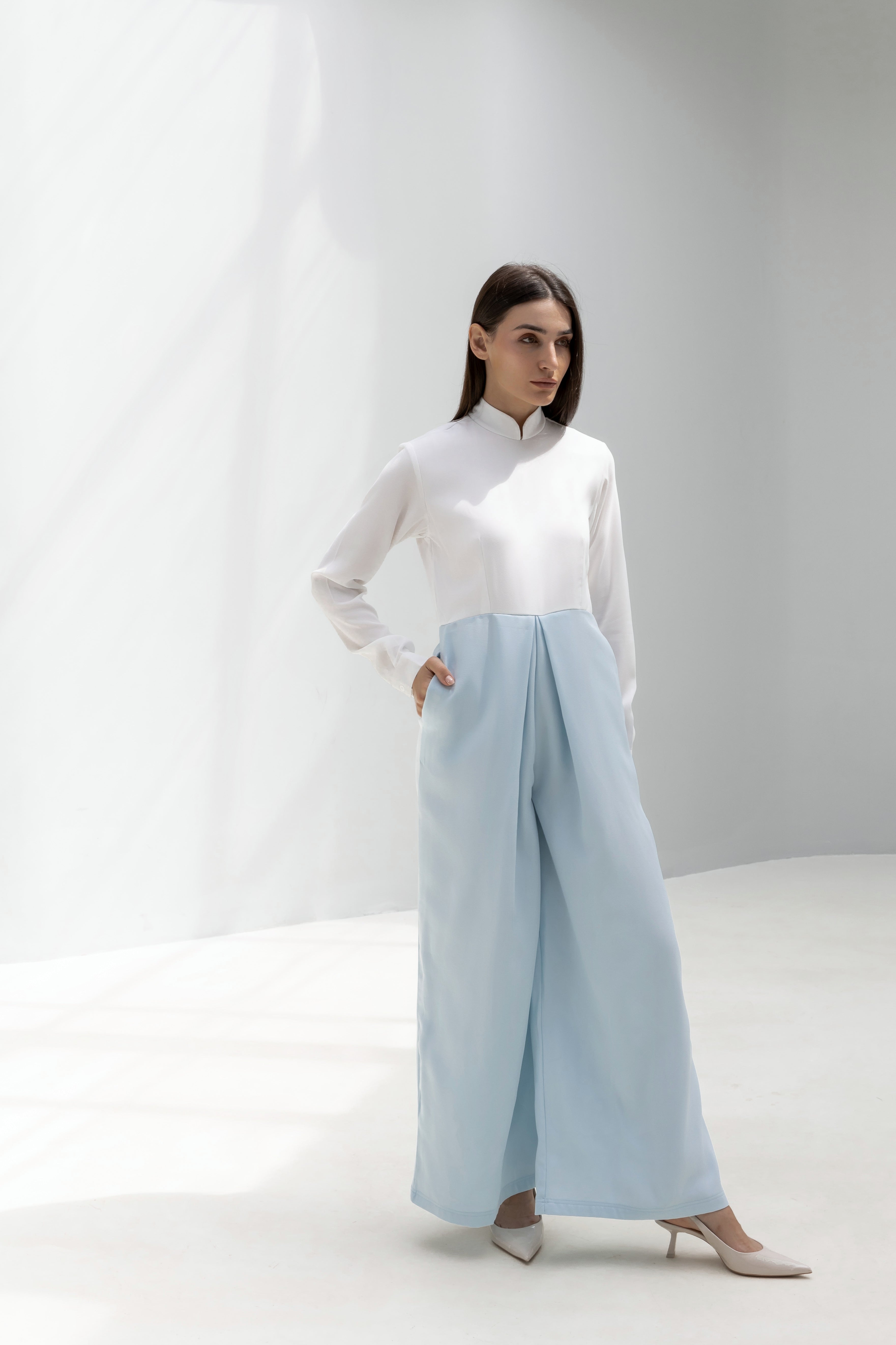 Mandarin Collar Jumpsuit