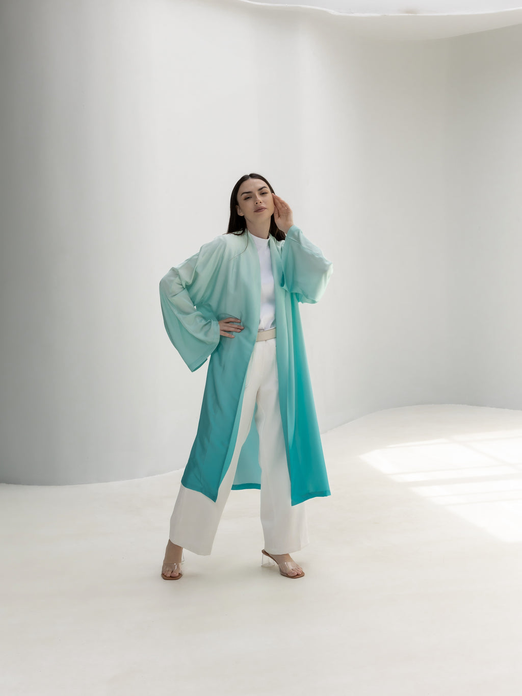 Ombre Satin Cardigan