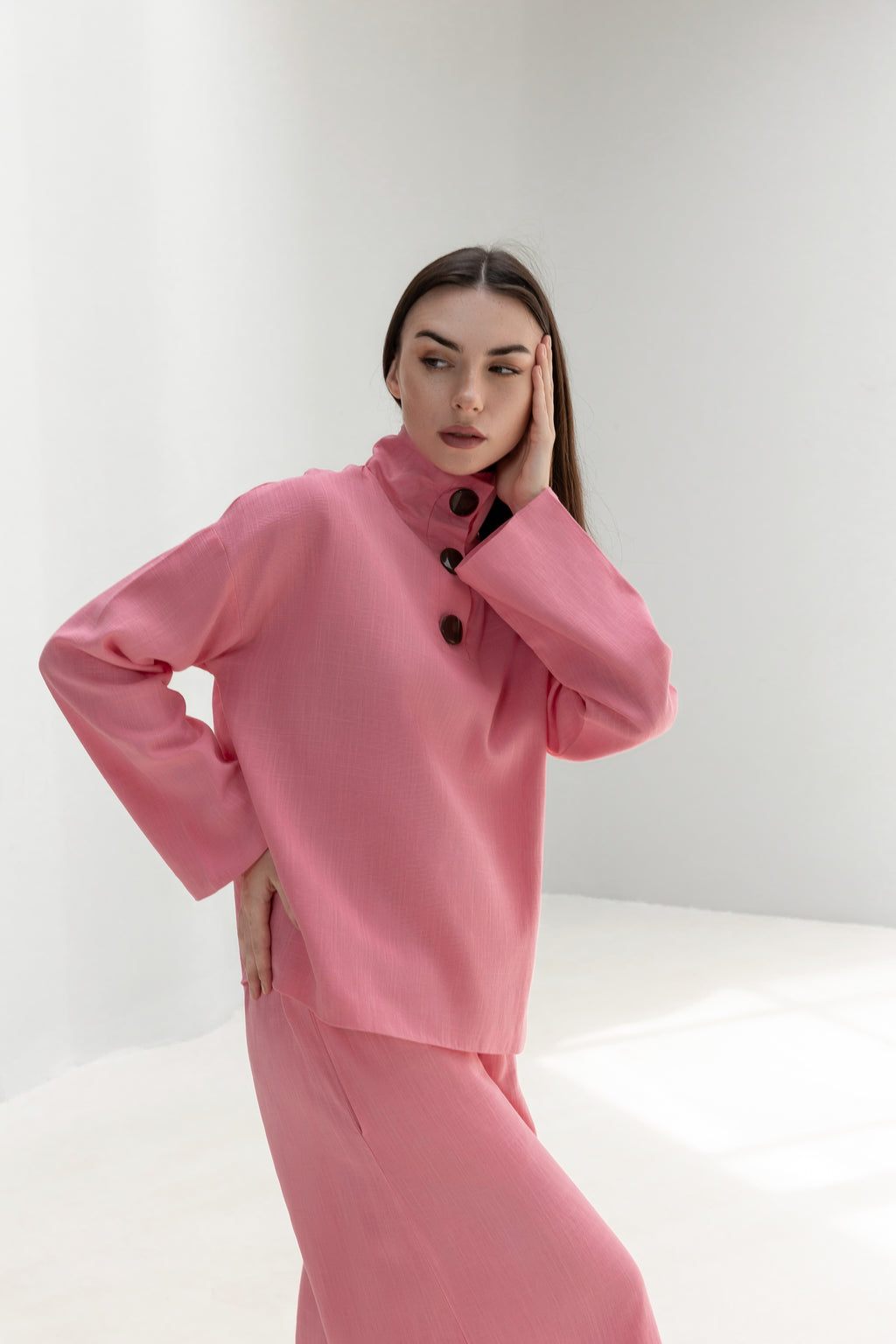 H-line High collar Top