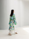Printed Satin Silk Cardigan