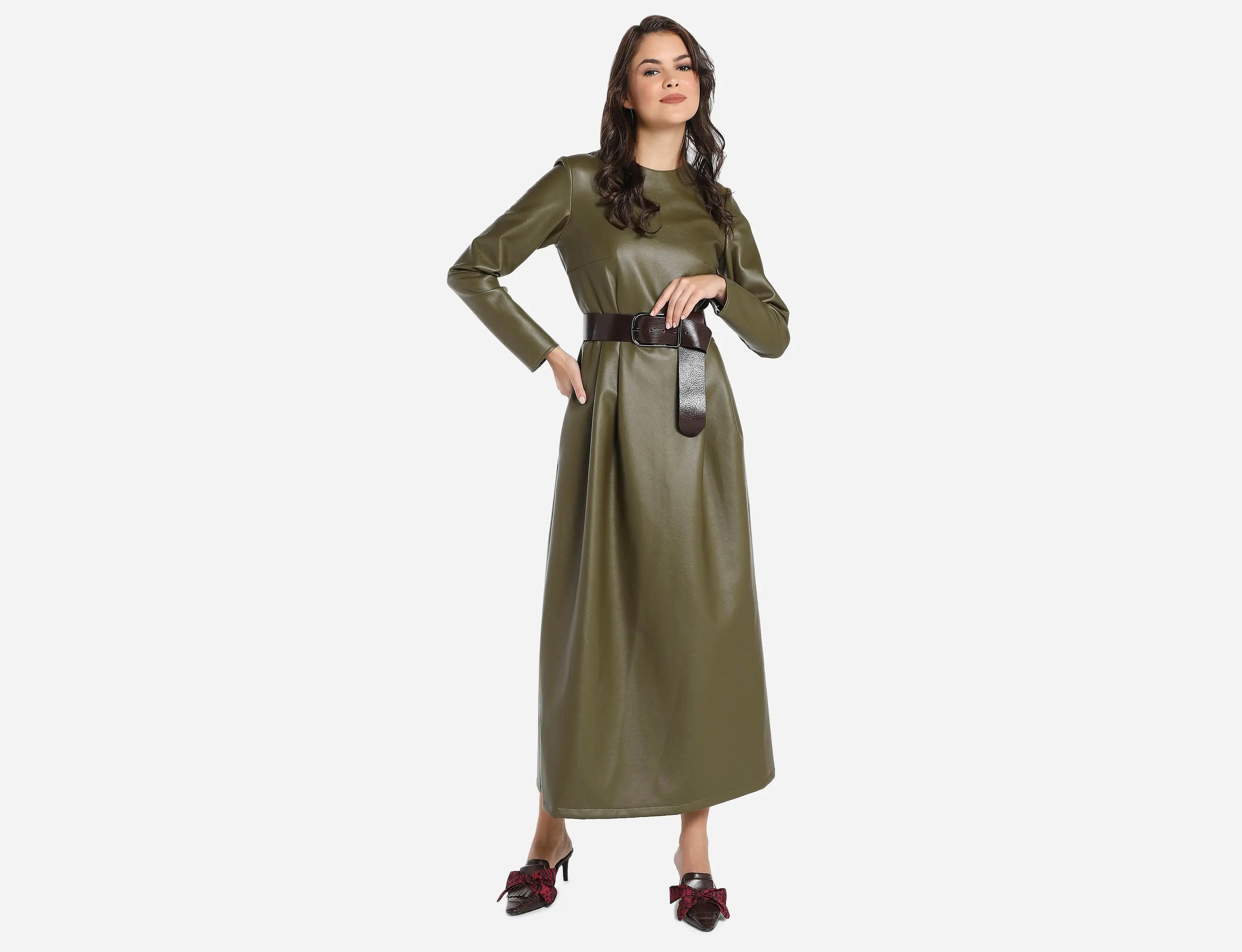 green faux leather dress eddi faux leather dress medium
