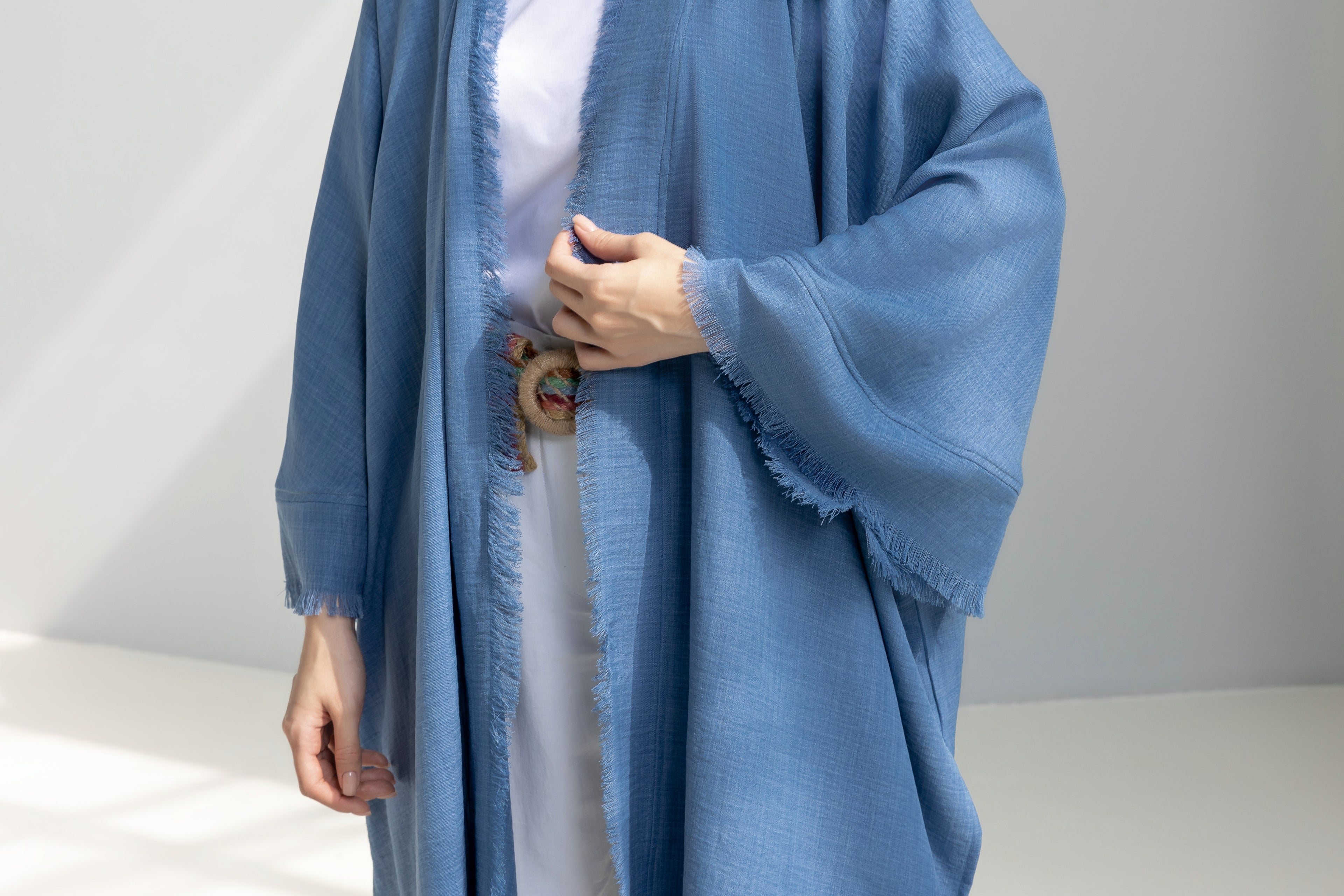 Linen Cardigan with fringes