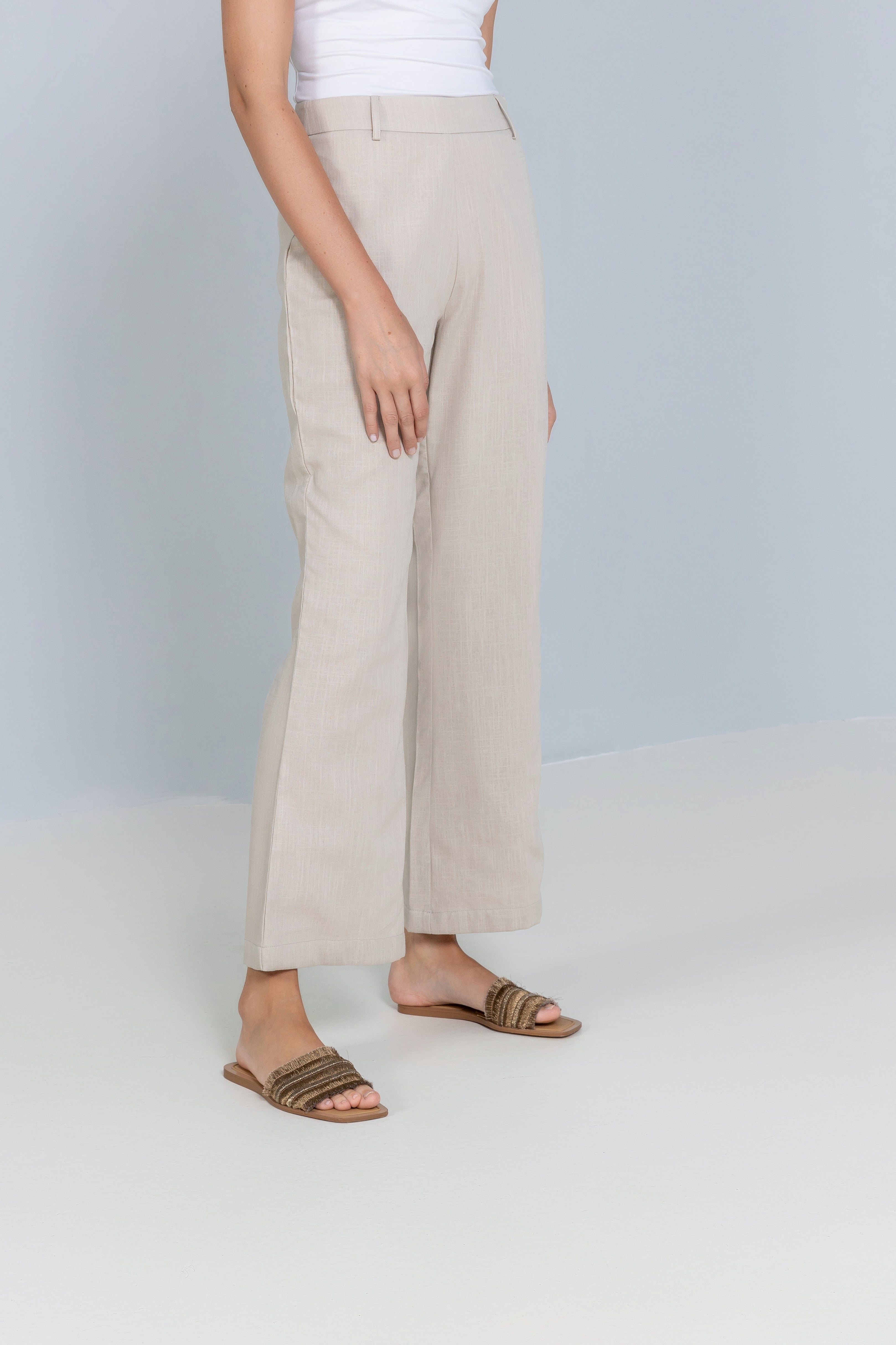 Flare Linen Trousers
