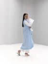 Drap collar sleeveless Long Cardigan