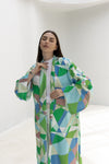 Printed Satin Silk Cardigan