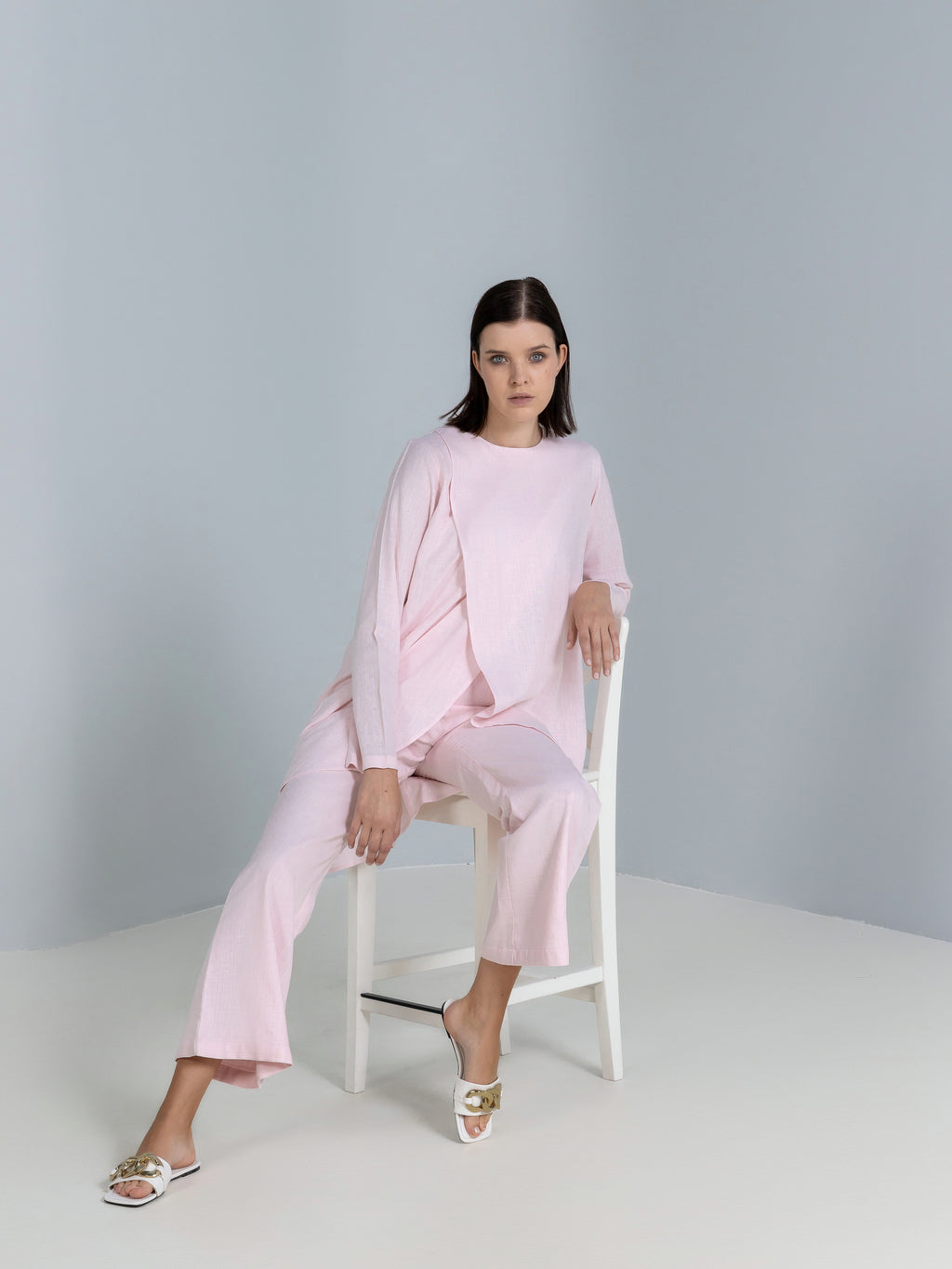 Flare Linen Trousers