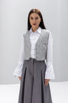 Wide-leg mid-waist tailored Trousers