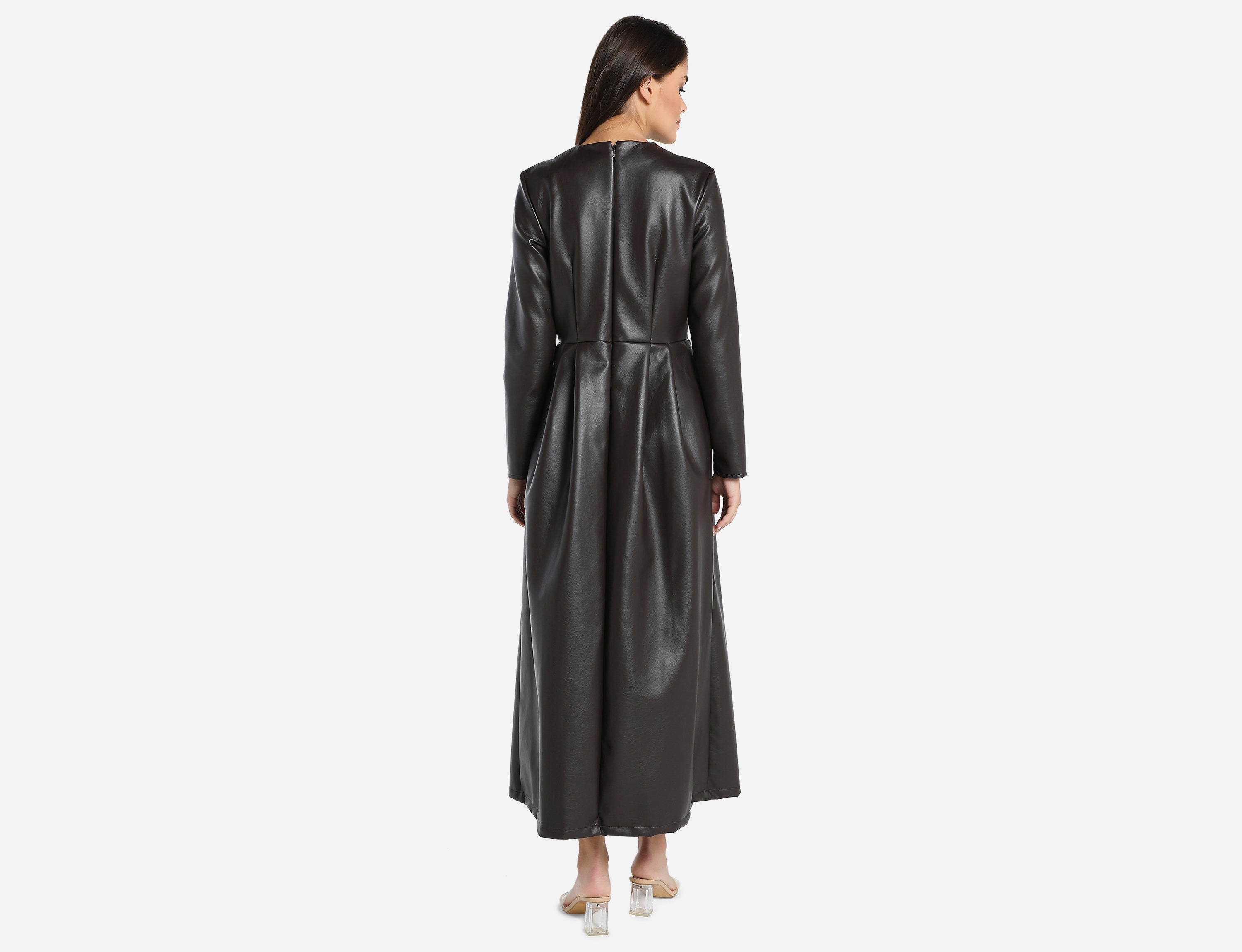 Faux Leather Dress