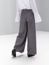 Wide-leg mid-waist tailored Trousers